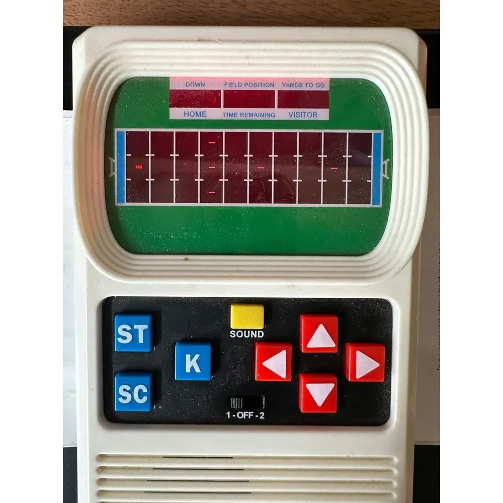 Mattel Basic Fun Electronic Football Handheld Game Tested Works Retro Toy
